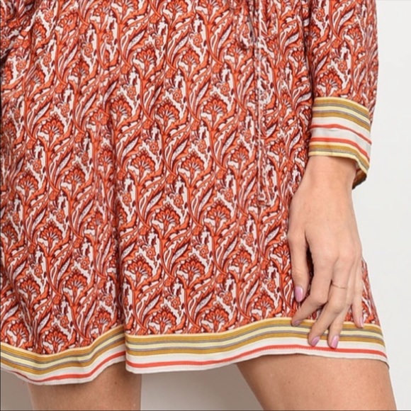 Floral Open Shoulder Dress - Picture 5 of 9